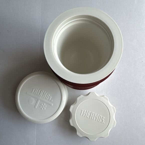 Vintage Thermos 10 OZ Food Jar Filler-70F Blue and White - Picture 3 of 5